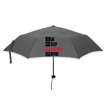 Eat-Sleep-WingChun-Repeat - Regenschirm (klein) - Grau - Vorne