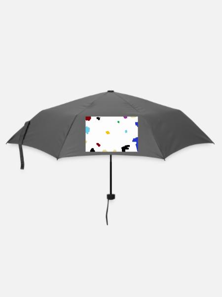 Bunte Konfetti-Abstraktion - Regenschirm (klein) - Grau