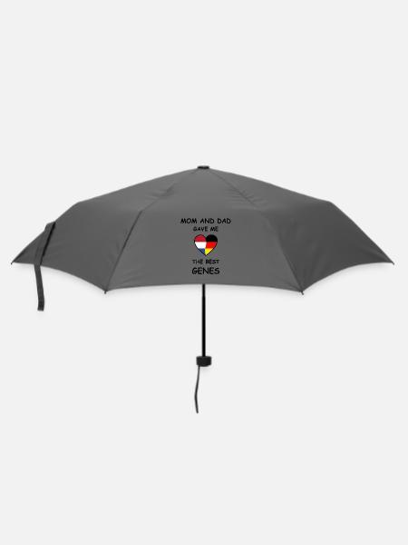 Netherlands Germany Genes Heart - Regenschirm (klein) - Grau