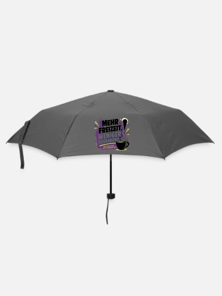 Mehr Freizeit Statt Feierabend - Regenschirm (klein) - Grau