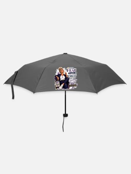 Frauensprache: Unrecht laut widersprechen - Regenschirm (klein) - Grau