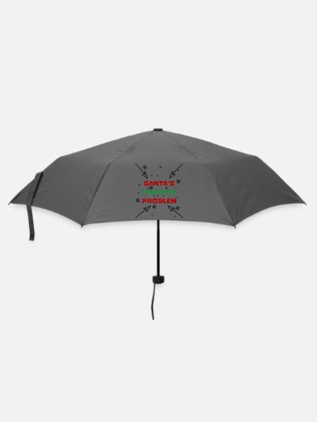 Santas Lieblingsproblem - Regenschirm (klein) - Grau