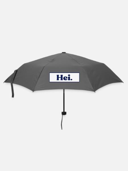 Finnland Hei Hallo Begrüßung - Regenschirm (klein) - Grau