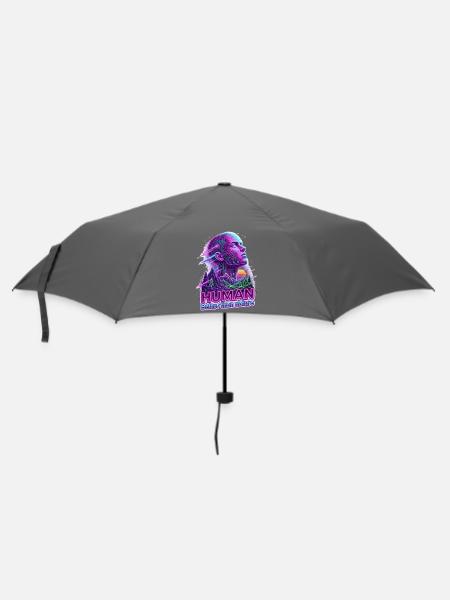 Human_-_better_than_Nature_-_Retrowave - Regenschirm (klein) - Grau