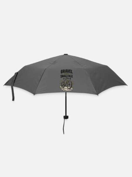 Gravel statt Smalltalk - Regenschirm (klein) - Grau