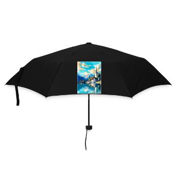 St Wolfgang Austria Vintage Travel Poster Souvenir - Umbrella (small) - black - Front