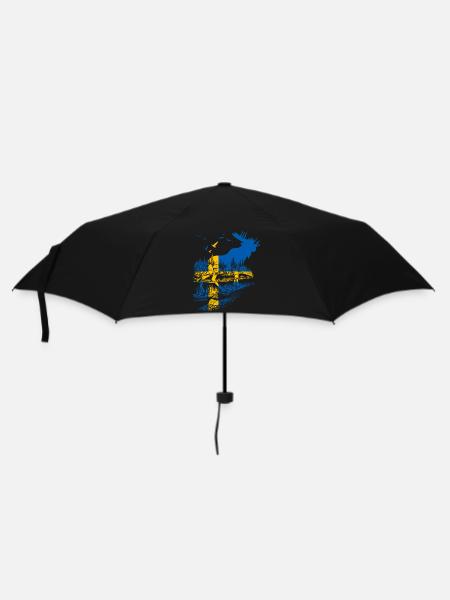 SCHWEDEN ELCH - Regenschirm (klein) - Schwarz