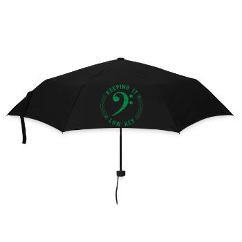 Bassschlüssel Grün - Vintage Musical Symbol - Regenschirm (klein) - Schwarz - Vorne
