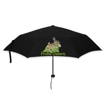 Frohe Ostern - Regenschirm (klein) - Schwarz - Vorne