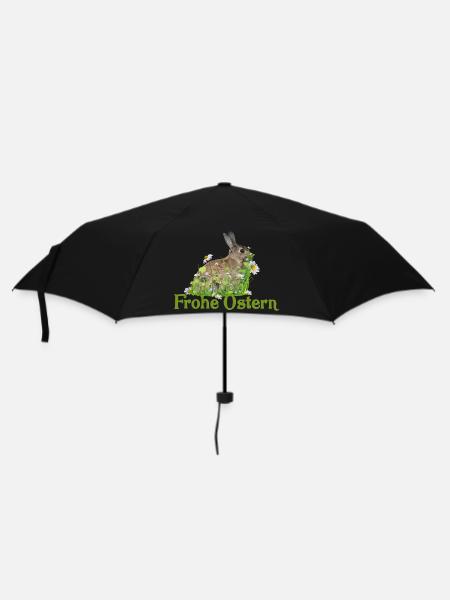 Frohe Ostern - Regenschirm (klein) - Schwarz
