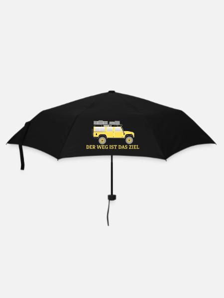 Dachzelt Offroad 4x4 Reisefahrzeug T-Shirt - Regenschirm (klein) - Schwarz