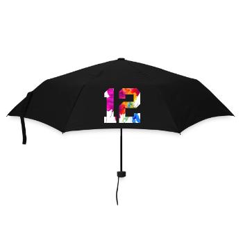 NUMMER 12 JAHRE ALT 12. GEBURTSTAG - Regenschirm (klein) - Schwarz - Vorne