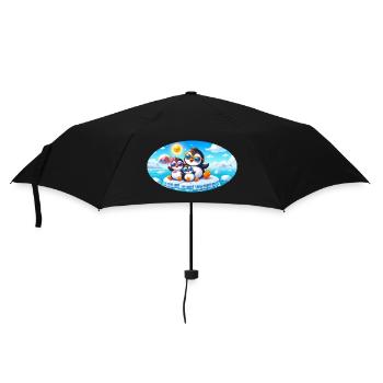 Funny Penguins - Umbrella (small) - black - Front