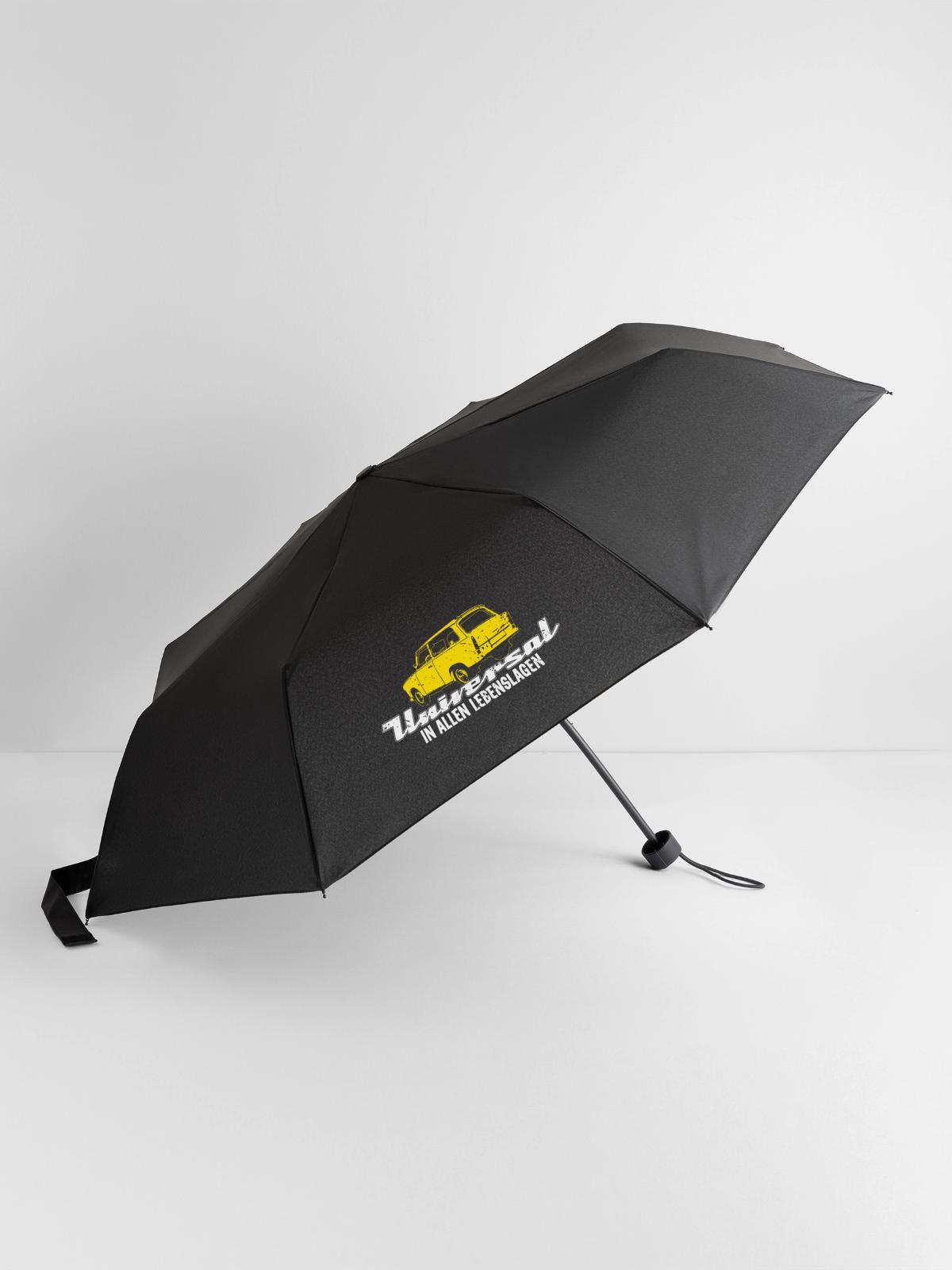 Trabi - universal gut - Regenschirm (klein) - Schwarz - Vorne