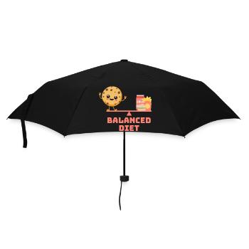 balanced cookie fastfood Diet - Regenschirm (klein) - Schwarz - Vorne