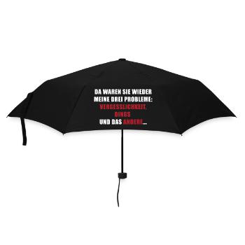 Drei Probleme: Vergesslichkeit, Dings, das andere - Regenschirm (klein) - Schwarz - Vorne