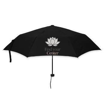 Find Your Center Lotus Blume - Regenschirm (klein) - Schwarz - Vorne