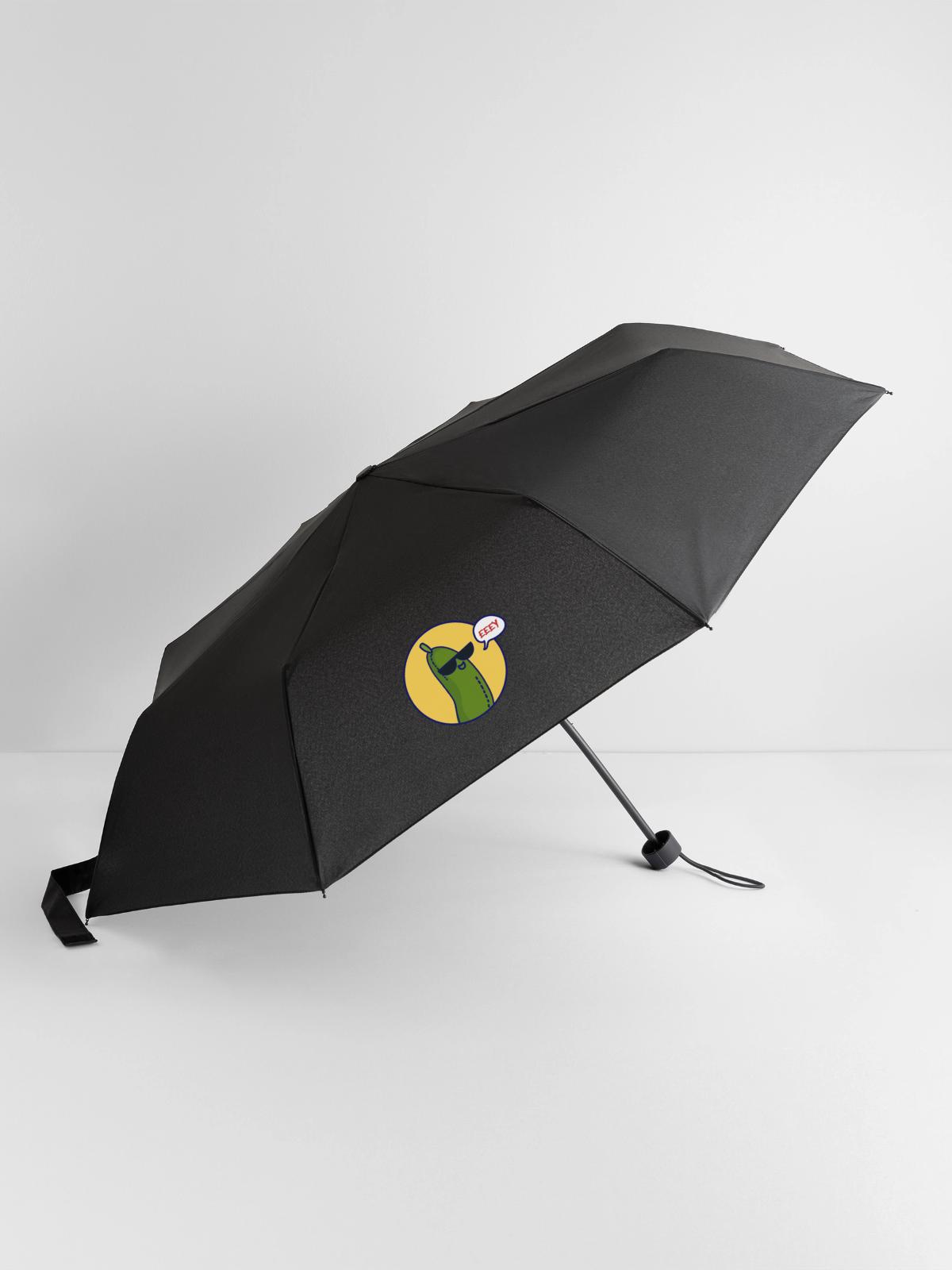 Knackige Salatgurke Gartenbeet - Regenschirm (klein) - Schwarz - Vorne