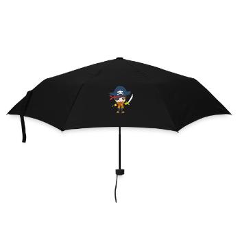 Pirat - Regenschirm (klein) - Schwarz - Vorne