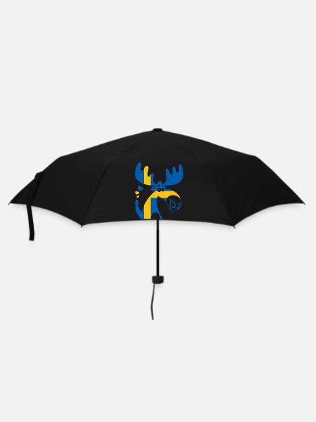 MOOSE SWEDEN FLAG - Umbrella (small) - black