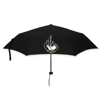 Urtümlicher Dudelsack Volksmusik - Regenschirm (klein) - Schwarz - Vorne