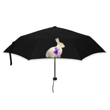 Hase Kaninchen - Regenschirm (klein) - Schwarz - Vorne