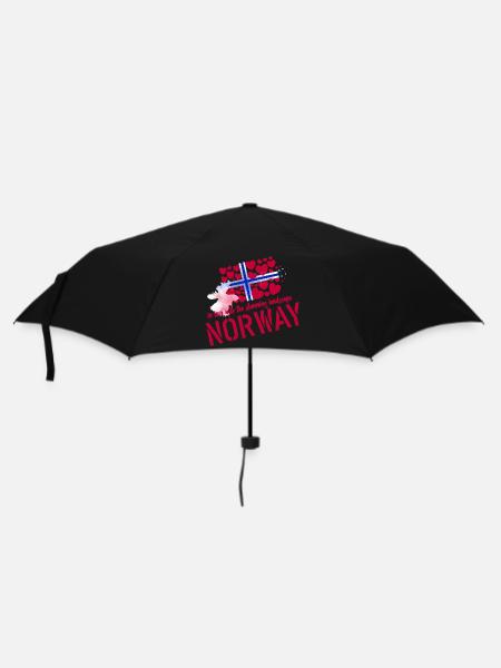 Norwegen Elch norge - Regenschirm (klein) - Schwarz