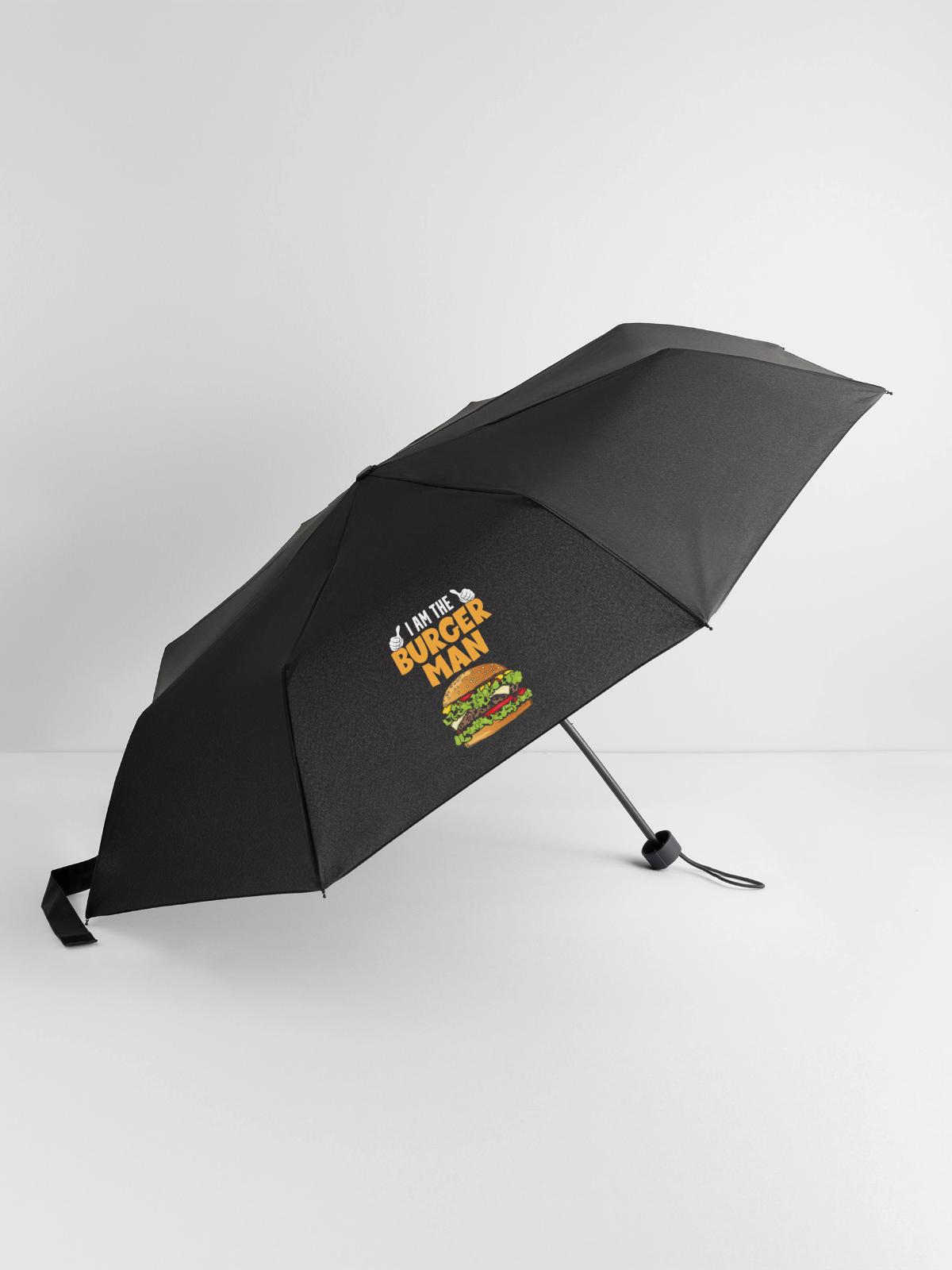 Ich Bin Der Burger Mann - Regenschirm (klein) - Schwarz - Vorne