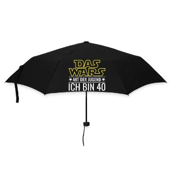 40. Geburtstag Das wars mit der Jugend  - Regenschirm (klein) - Schwarz - Vorne