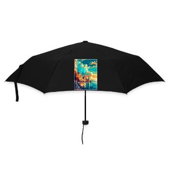 Thessalonique Grèce Affiche de voyage vintage souvenir - Parapluie standard - noir - Devant