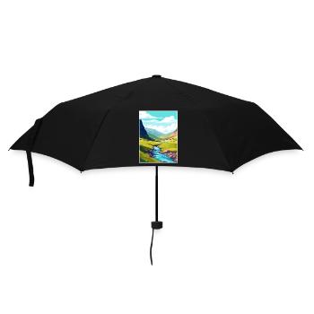 Hohe Tasse Nick Cumbria Vintage Reiseposter WPA - Regenschirm (klein) - Schwarz - Vorne