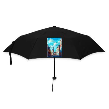Breda Niederlande Vintage Reiseplakat Souvenir - Regenschirm (klein) - Schwarz - Vorne