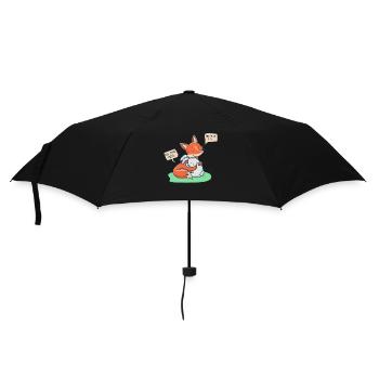Da wo sich Fuchs und Hase 'Gute Nacht' sagen - Regenschirm (klein) - Schwarz - Vorne