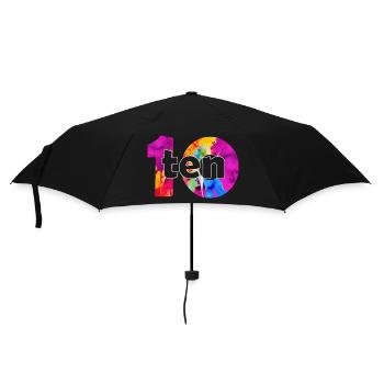 ZEHN 10 JAHRE JUNGE 10. GEBURTSTAG - Regenschirm (klein) - Schwarz - Vorne