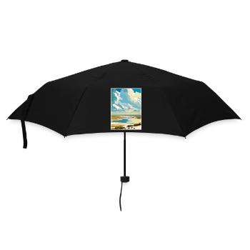 Wattenmeer Niederlande Vintage Reiseposter WPA - Regenschirm (klein) - Schwarz - Vorne