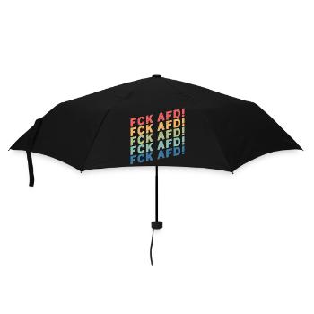 FCK AFD - Regenschirm (klein) - Schwarz - Vorne