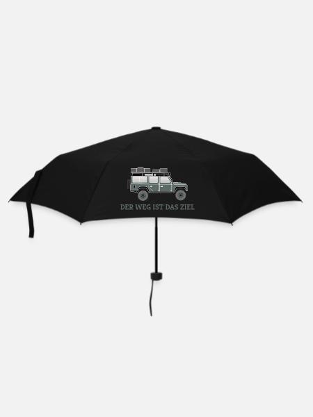 Dachzelt Offroad 4x4 Reisefahrzeug T-Shirt - Regenschirm (klein) - Schwarz