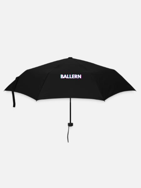 Ballern Techno Rave Raver - Regenschirm (klein) - Schwarz