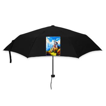 Neuschwanstein Castle Germany Travel Poster WPA - Umbrella (small) - black - Front