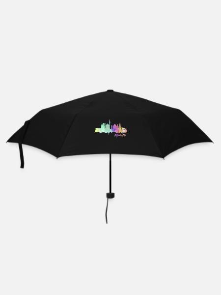 Deutschland Skyline München - Regenschirm (klein) - Schwarz