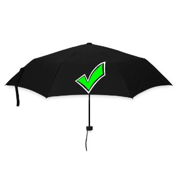 Häkchen hacken Farbig gesehen - Regenschirm (klein) - Schwarz - Vorne