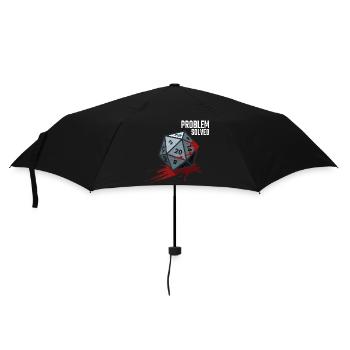 D20 Würfel - Problem solved - Regenschirm (klein) - Schwarz - Vorne