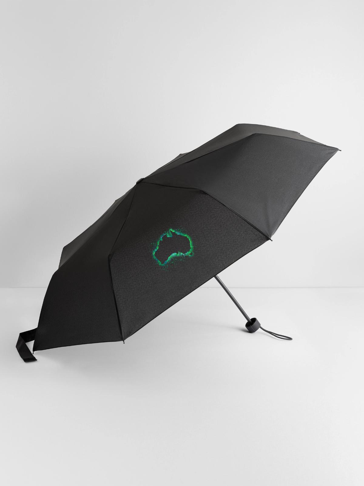 Australien - Regenschirm (klein) - Schwarz - Vorne