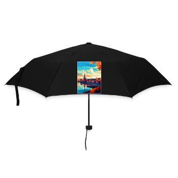 Nimègue Pays-Bas Affiche de voyage vintage WPA Art - Parapluie standard - noir - Devant
