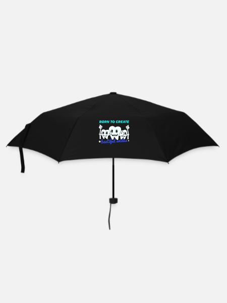 Zähne Spruch Zahnmedizin Zahnarzt Zahnärztin - Regenschirm (klein) - Schwarz
