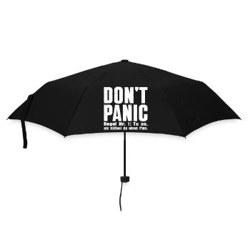 DON'T PANIC – The First Rule - Umbrella (small) - black - Front