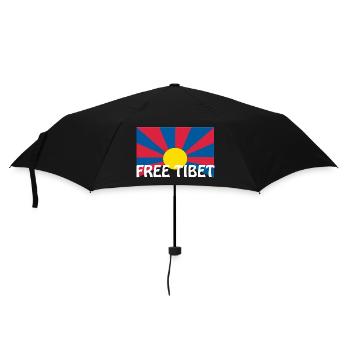 free tibet flagge - Regenschirm (klein) - Schwarz - Vorne