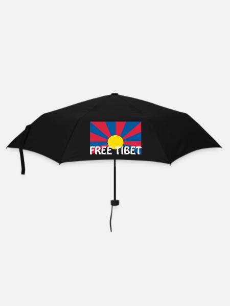 free tibet flagge - Regenschirm (klein) - Schwarz