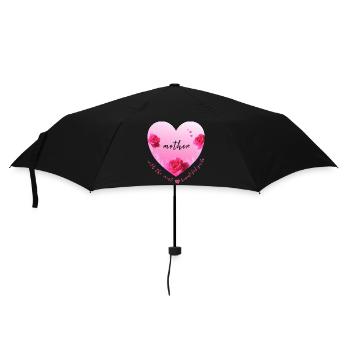 mother Mummy mom mama - Regenschirm (klein) - Schwarz - Vorne