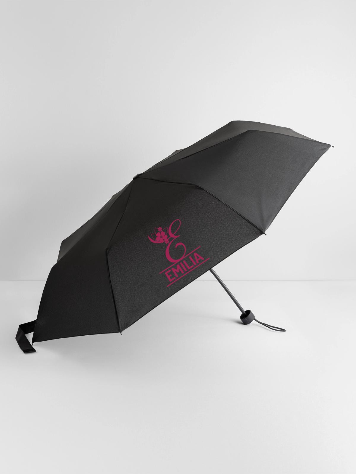 EMILIA Vorname - Regenschirm (klein) - Schwarz - Vorne